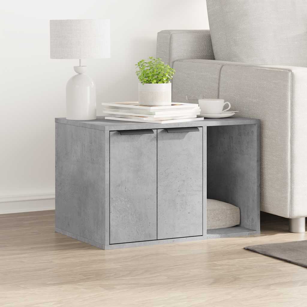 Recinto Lettiera Gatti Grigio Cemento 60x40x40 cm in Truciolato