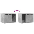 Recinto Lettiera Gatti Grigio Cemento 60x40x40 cm in Truciolato