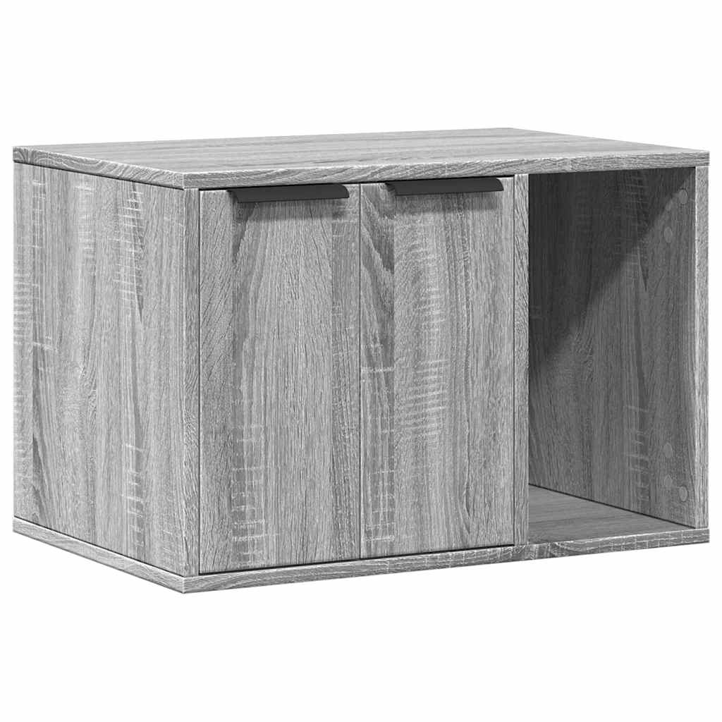 Recinto Lettiera Gatti Grigio Sonoma 60x40x40 cm in Truciolato