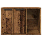 Recinto Lettiera Gatti Legno Vecchio 60x40x40 cm in Truciolato