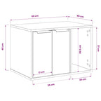Recinto Lettiera Rovere Artigianale 60x40x40 cm in Truciolato