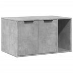 Recinto Lettiera Gatti Grigio Cemento 60x40x40 cm in Truciolato