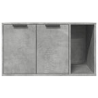 Recinto Lettiera Gatti Grigio Cemento 60x40x40 cm in Truciolato