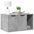 Recinto Lettiera Gatti Grigio Cemento 60x40x40 cm in Truciolato