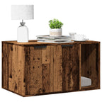 Recinto Lettiera Gatti Legno Vecchio 80x50x45 cm in Truciolato