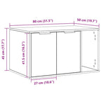 Recinto Lettiera Rovere Artigianale 80x50x45 cm in Truciolato