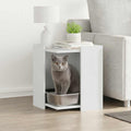 Recinto per Lettiera per Gatti Bianco 80x50x45 cm in Truciolato