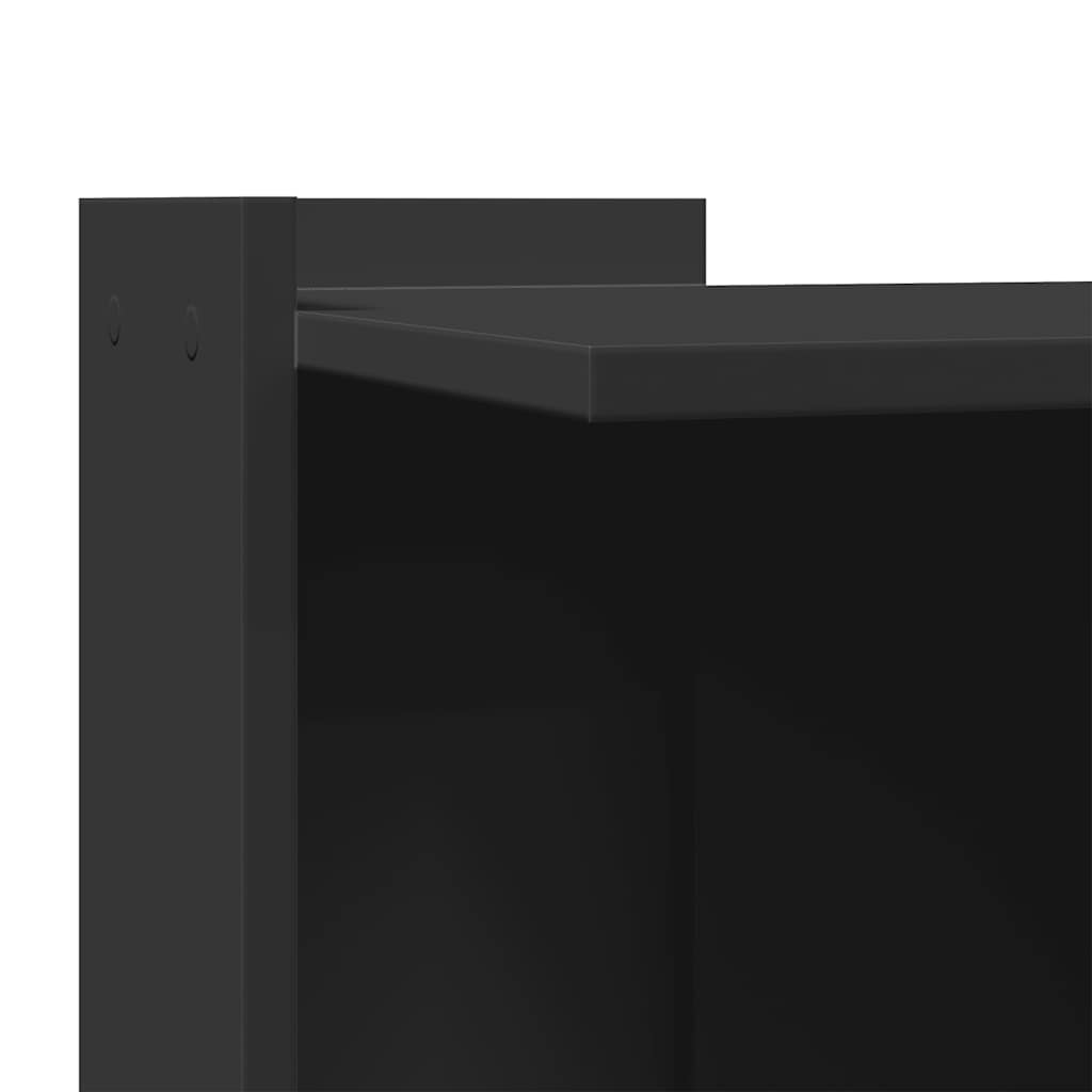 Recinto per Lettiera per Gatti Nero 60x40x40 cm in Truciolato
