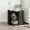Recinto per Lettiera per Gatti Nero 60x40x40 cm in Truciolato