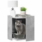 Recinto Lettiera Gatti Grigio Cemento 60x40x40 cm in Truciolato