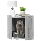 Recinto Lettiera Gatti Grigio Sonoma 60x40x40 cm in Truciolato
