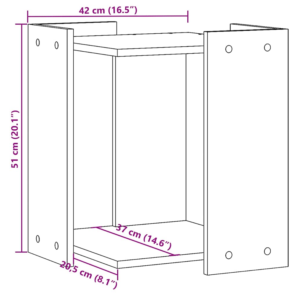 Recinto Lettiera Gatti Grigio Sonoma 60x40x40 cm in Truciolato