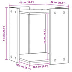 Recinto Lettiera Rovere Artigianale 42x42x51 cm in Truciolato