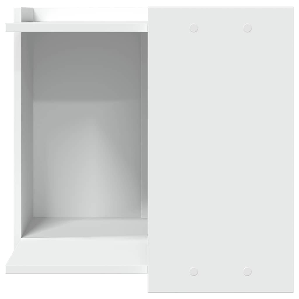 Recinto per Lettiera per Gatti Bianco 53x53x51 cm in Truciolato