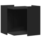 Recinto per Lettiera per Gatti Nero 53x53x51 cm in Truciolato