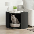 Recinto per Lettiera per Gatti Nero 53x53x51 cm in Truciolato