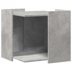 Recinto Lettiera Gatti Grigio Cemento 53x53x51 cm in Truciolato