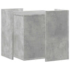 Recinto Lettiera Gatti Grigio Cemento 53x53x51 cm in Truciolato