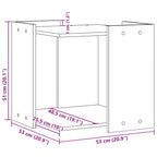 Recinto Lettiera Gatti Grigio Cemento 53x53x51 cm in Truciolato