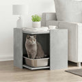 Recinto Lettiera Gatti Grigio Cemento 53x53x51 cm in Truciolato