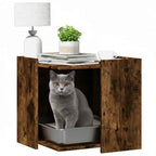 Recinto Lettiera Gatti Rovere Fumo 53x53x51 cm in Truciolato