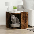 Recinto Lettiera Gatti Rovere Fumo 53x53x51 cm in Truciolato