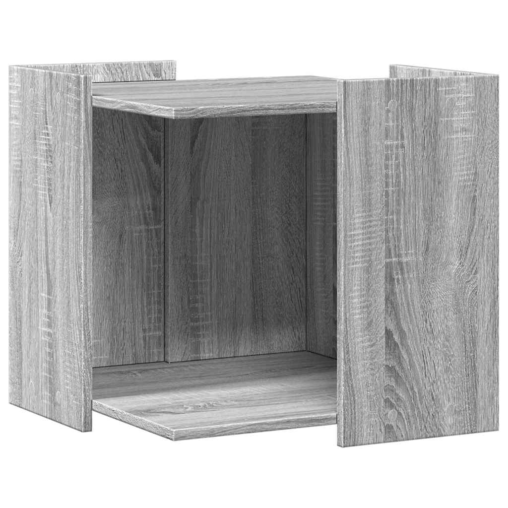 Recinto Lettiera Gatti Grigio Sonoma 53x53x51 cm in Truciolato