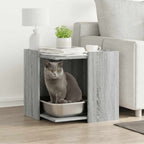 Recinto Lettiera Gatti Grigio Sonoma 53x53x51 cm in Truciolato