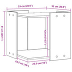 Recinto Lettiera Rovere Artigianale 53x53x51 cm in Truciolato