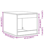 Recinto Lettiera Gatti Legno Vecchio 47x59x42 cm in Truciolato