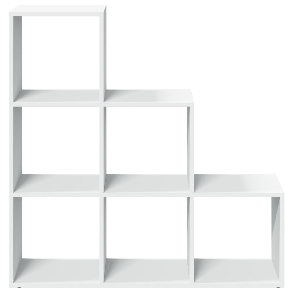 Libreria divisoria a 3 ripiani bianca 99x29x99 cm in legno ingegnerizzato