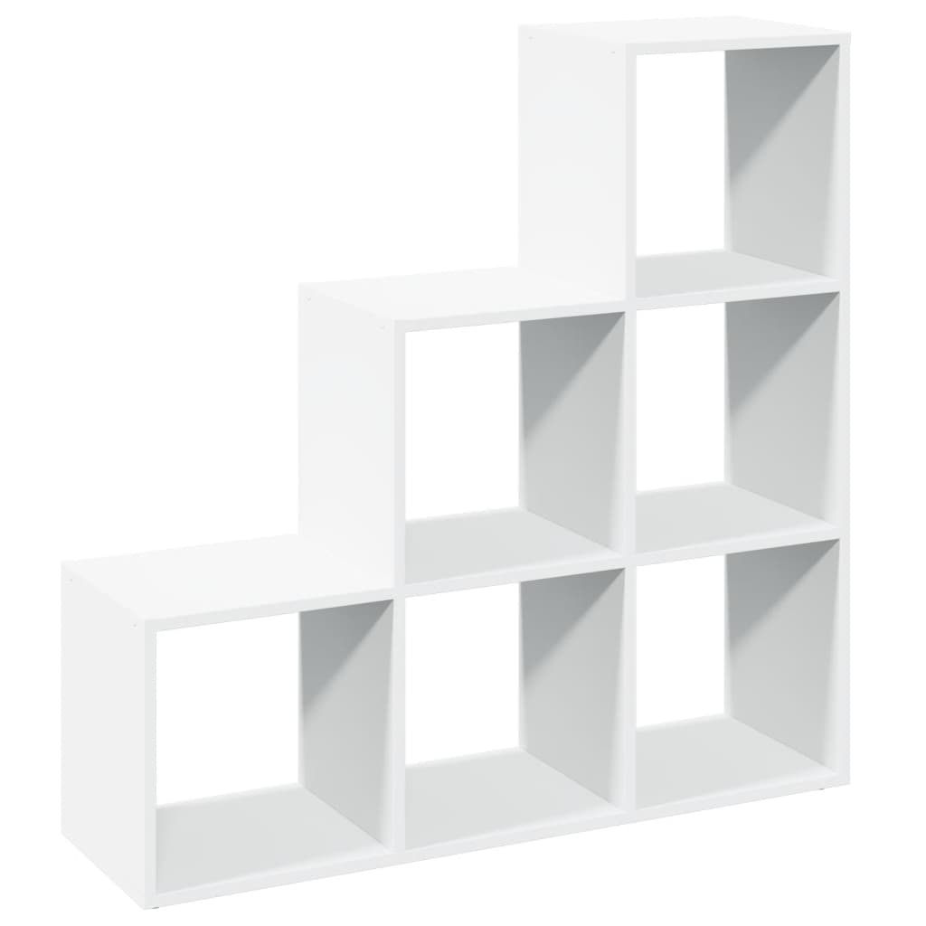 Libreria divisoria a 3 ripiani bianca 99x29x99 cm in legno ingegnerizzato