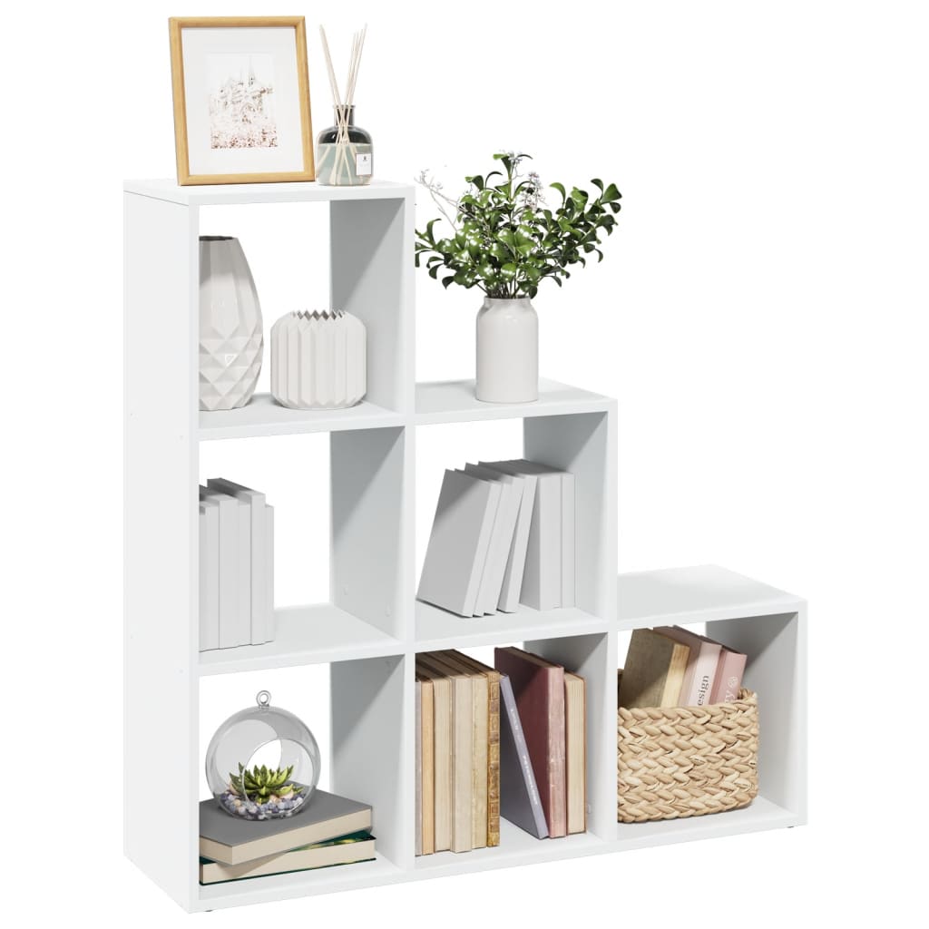 Libreria divisoria a 3 ripiani bianca 99x29x99 cm in legno ingegnerizzato