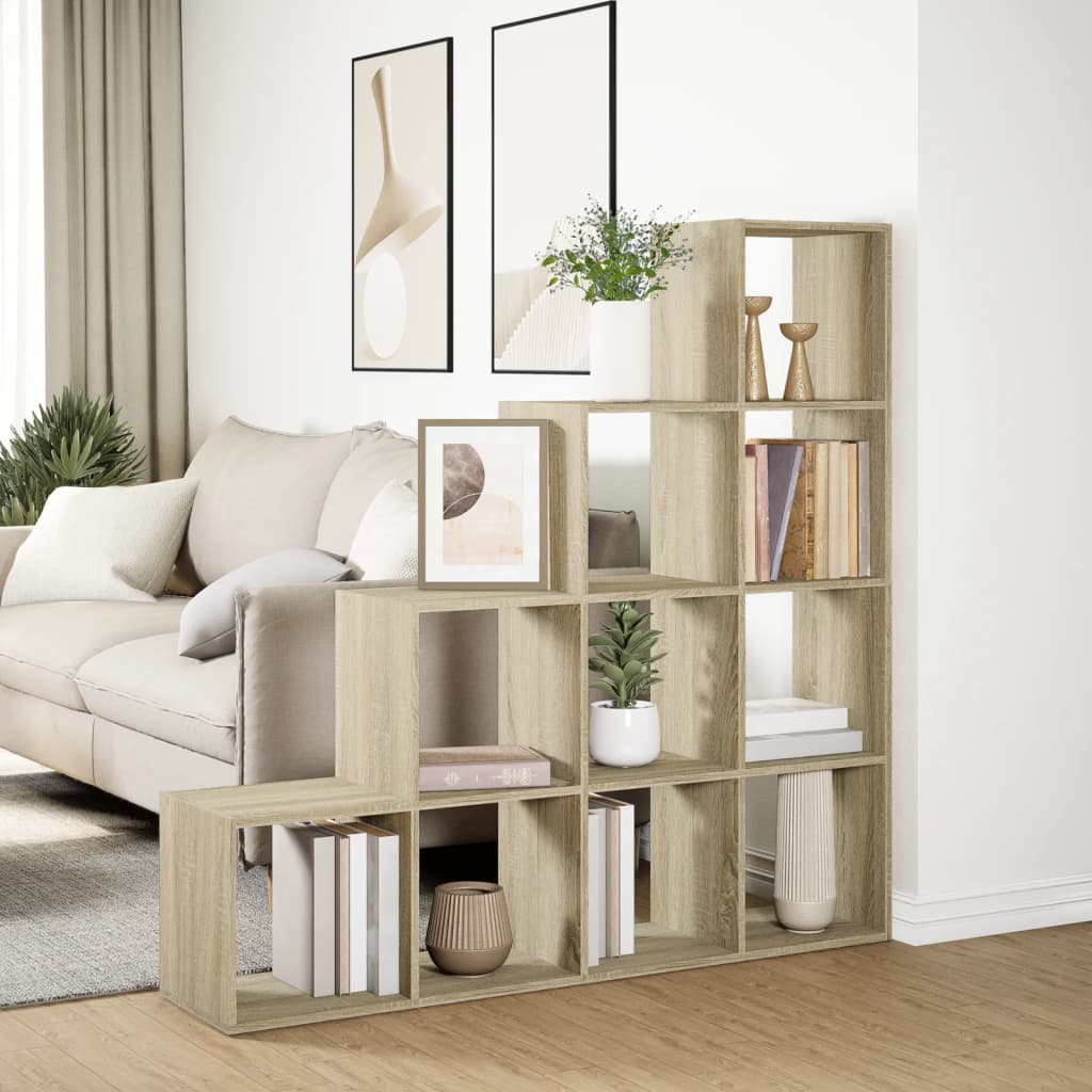 Libreria 4 Ripiani Rovere Sonoma 131,5x29x131,5 cm Truciolato