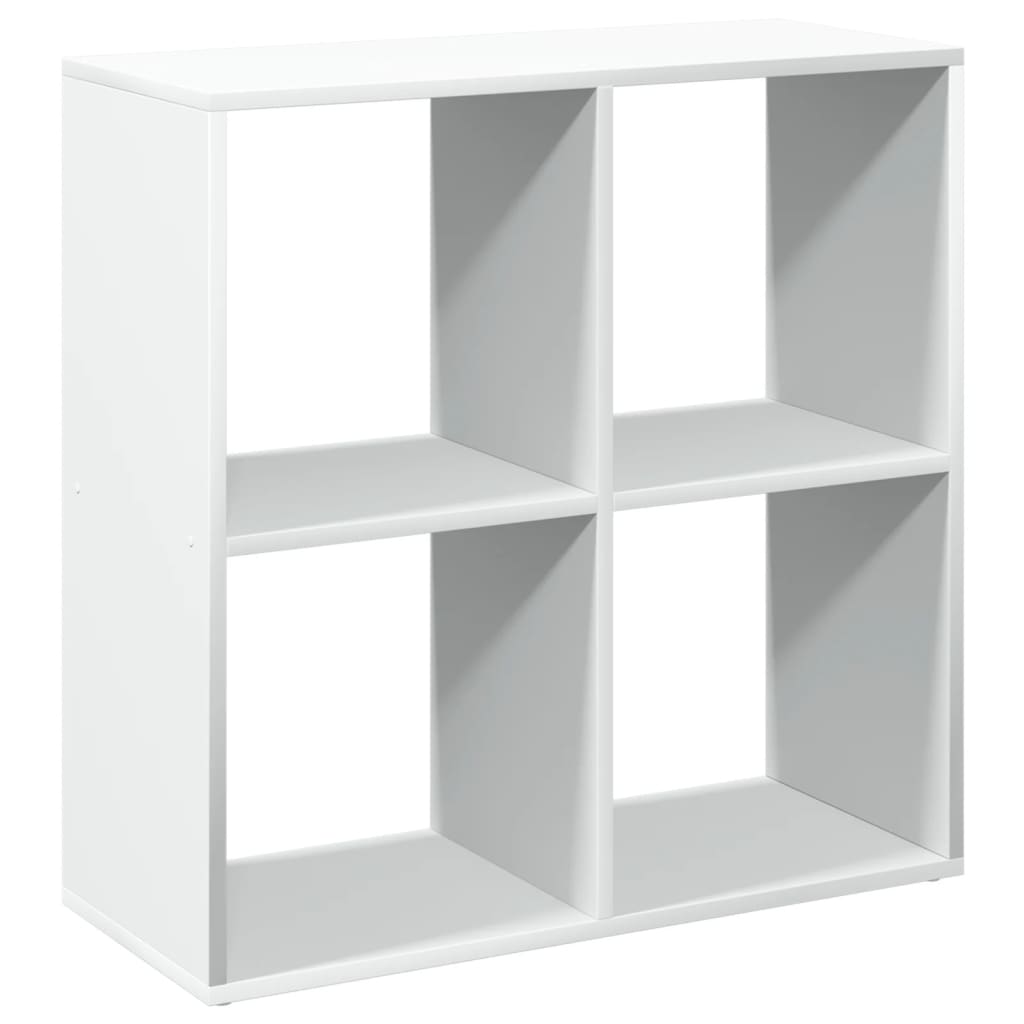 Libreria divisoria bianca 69,5x29x69,5 cm in legno ingegnerizzato