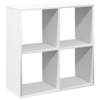 Libreria divisoria bianca 69,5x29x69,5 cm in legno ingegnerizzato