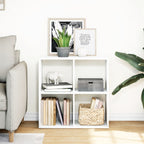 Libreria divisoria bianca 69,5x29x69,5 cm in legno ingegnerizzato
