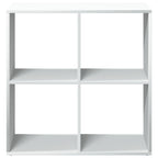 Libreria divisoria bianca 69,5x29x69,5 cm in legno ingegnerizzato