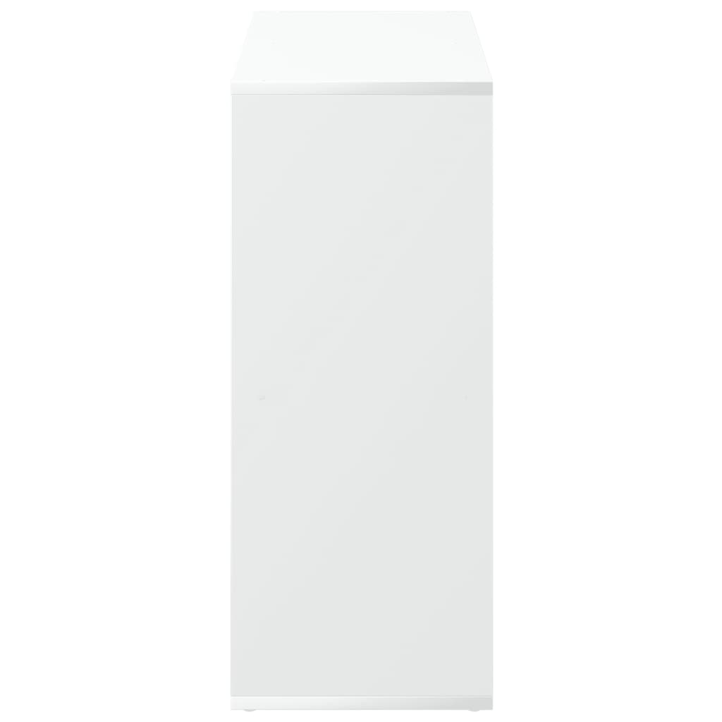 Libreria divisoria bianca 69,5x29x69,5 cm in legno ingegnerizzato