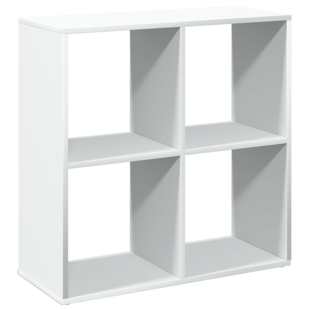 Libreria divisoria bianca 69,5x29x69,5 cm in legno ingegnerizzato