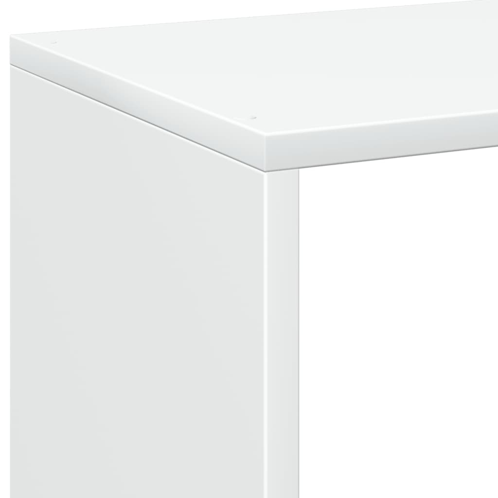 Libreria divisoria bianca 69,5x29x69,5 cm in legno ingegnerizzato
