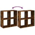 Libreria Divisorio Rovere Fumo 69,5x29x69,5 cm in Truciolato