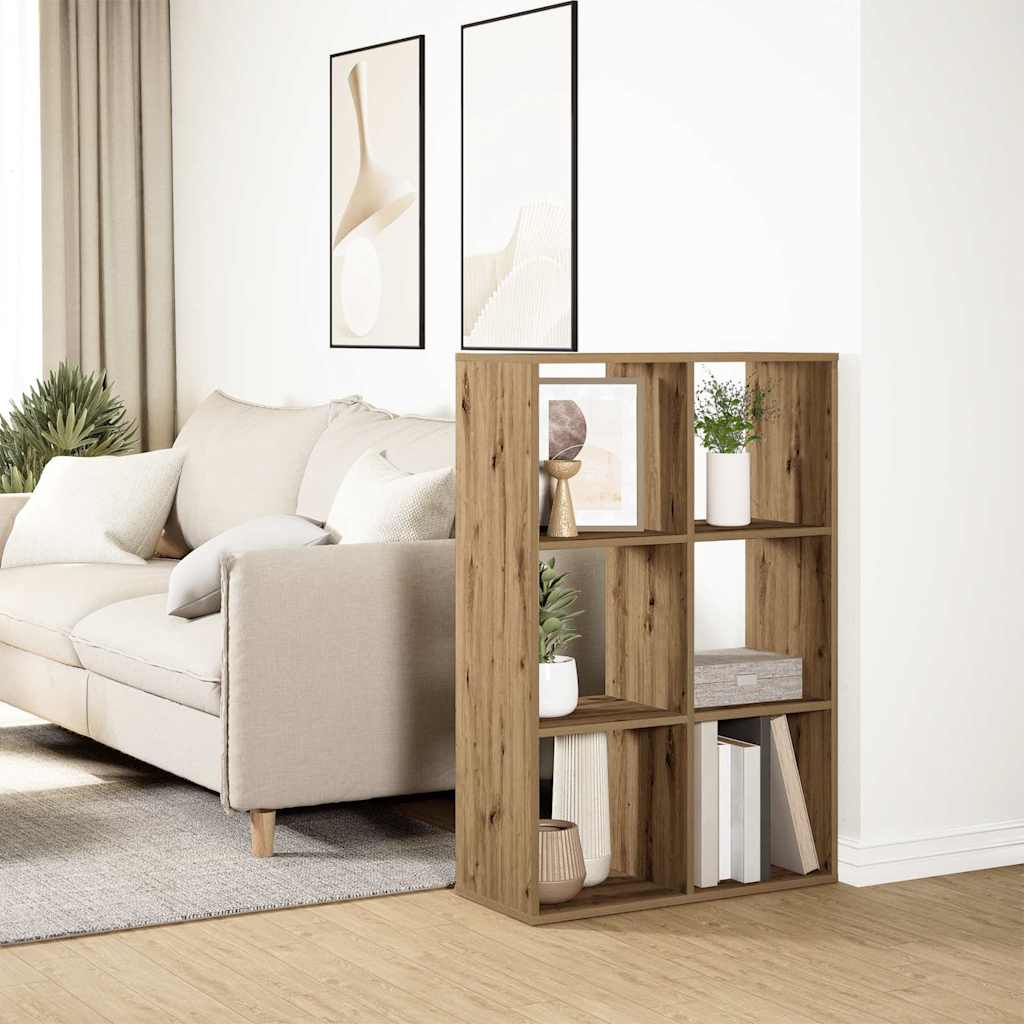 Libreria Divisorio Rovere 69,5x29x103,5 cm in Truciolato