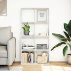 Libreria divisoria bianca 69,5x29x137,5 cm in legno ingegnerizzato
