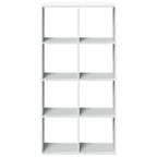 Libreria divisoria bianca 69,5x29x137,5 cm in legno ingegnerizzato