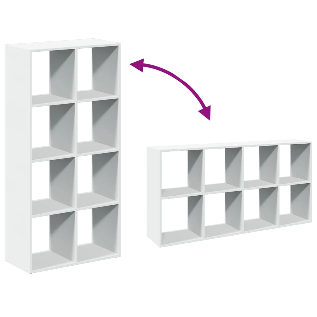 Libreria divisoria bianca 69,5x29x137,5 cm in legno ingegnerizzato