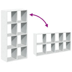 Libreria divisoria bianca 69,5x29x137,5 cm in legno ingegnerizzato