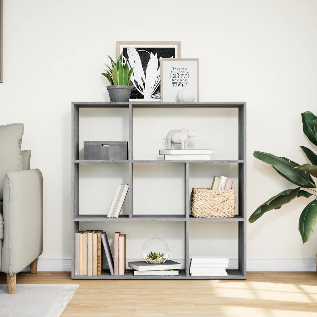 Libreria Divisorio Grigio Sonoma 102x29x103,5 cm in Truciolato