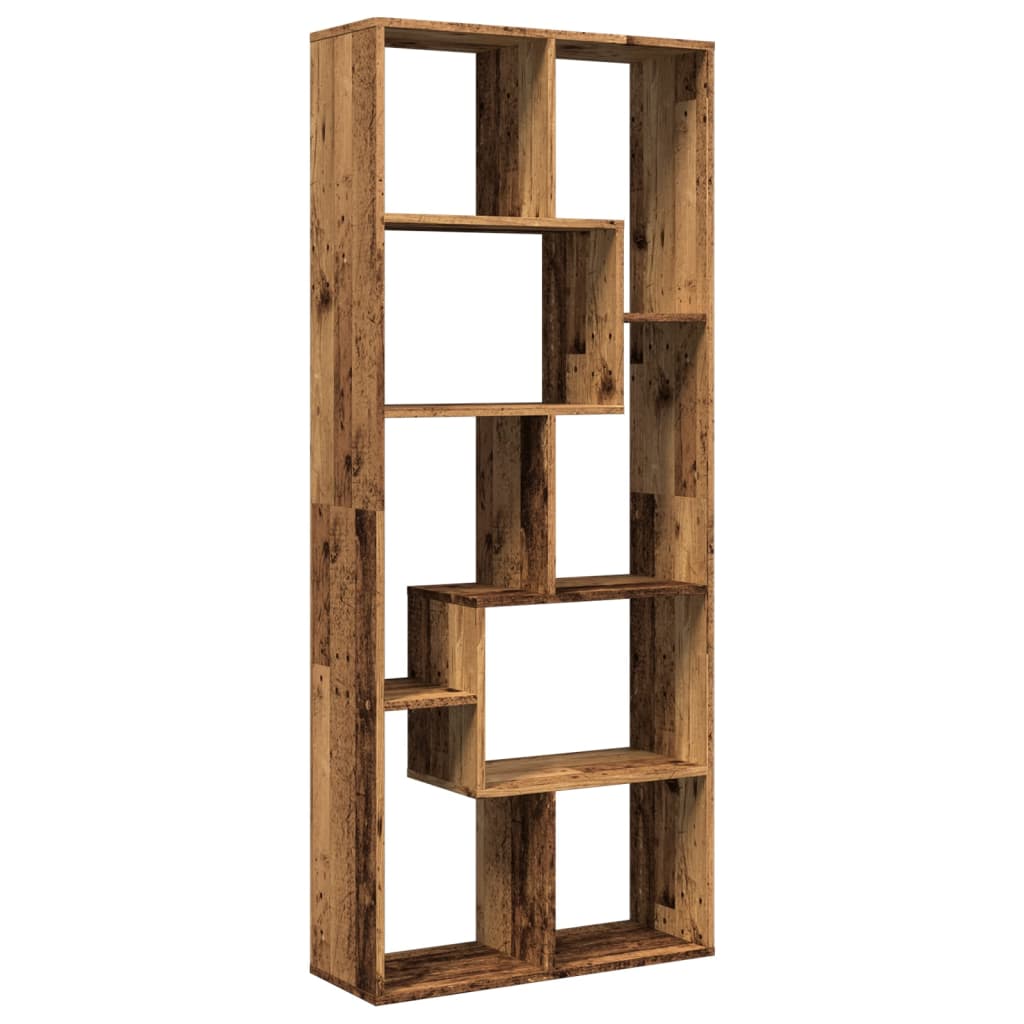 Libreria Divisorio Legno Antico 67x25x161,5 cm in Truciolato