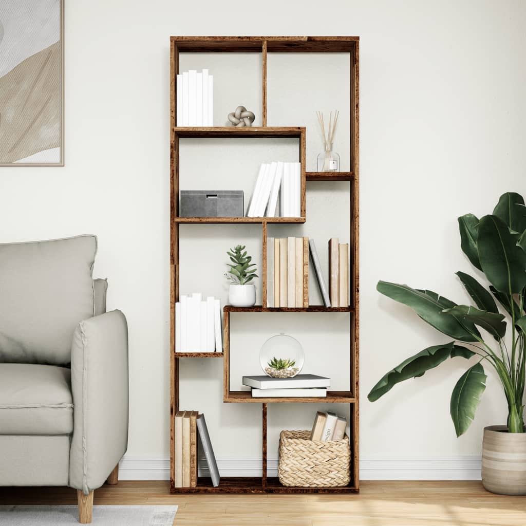 Libreria Divisorio Legno Antico 67x25x161,5 cm in Truciolato